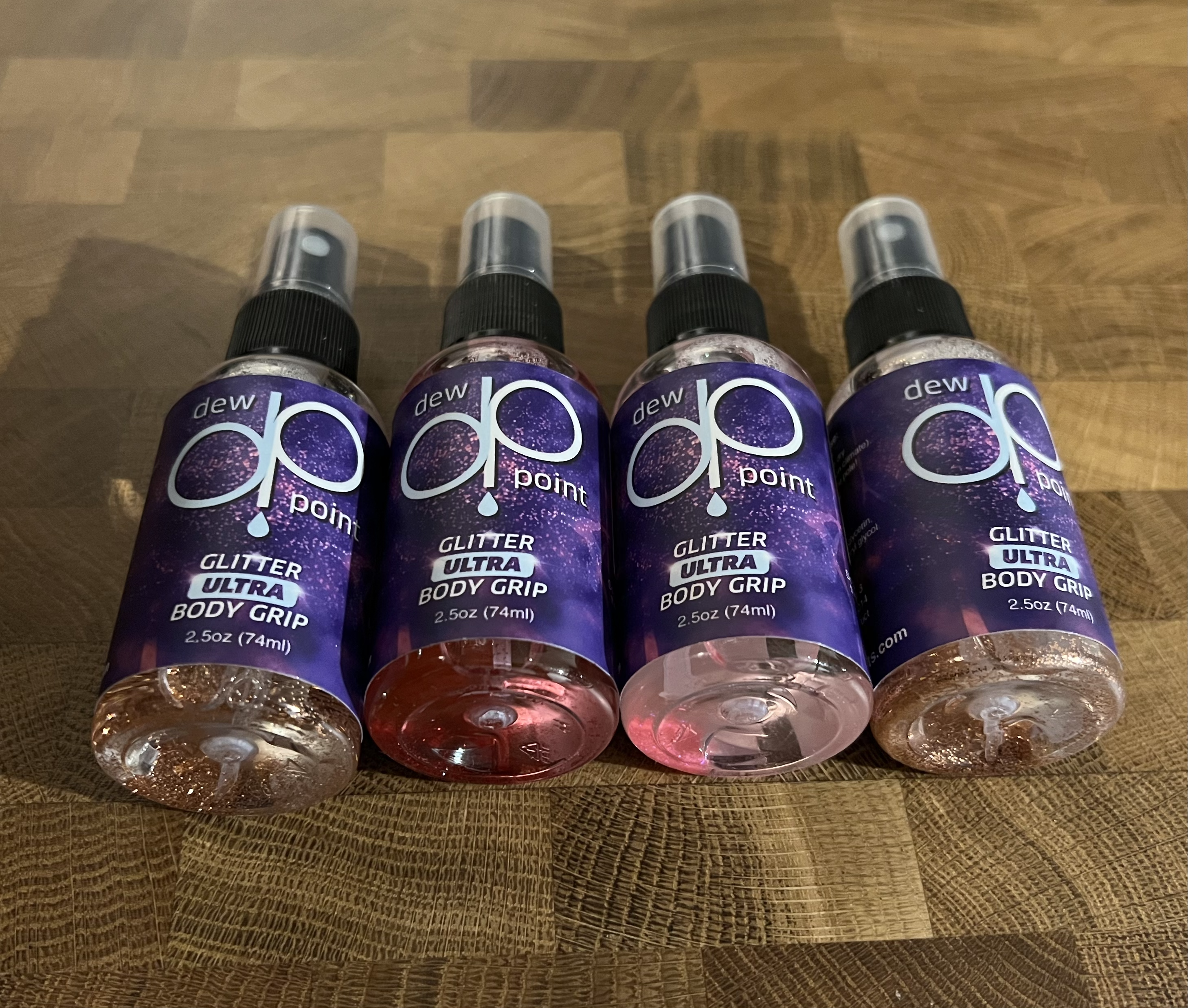 Vier kleuren glitter grip spray Dew Point